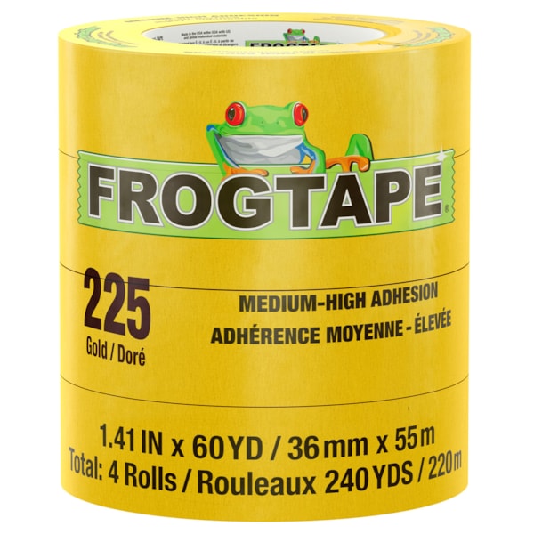 36MM x 55M 225 Gold Performance Adhesion Masking Tape 8/Pack