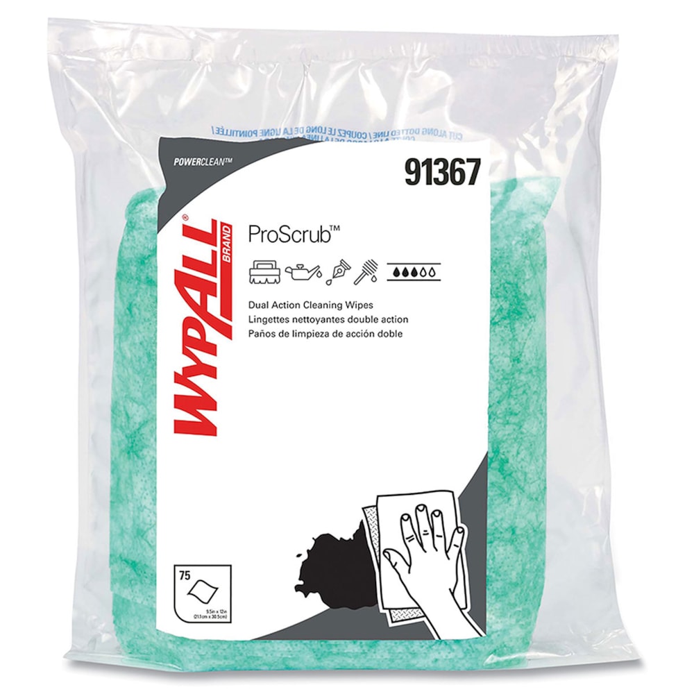 WYPALL® Waterless Cleaning Wipes Refill 9.5" x 12" 75 wipes/box