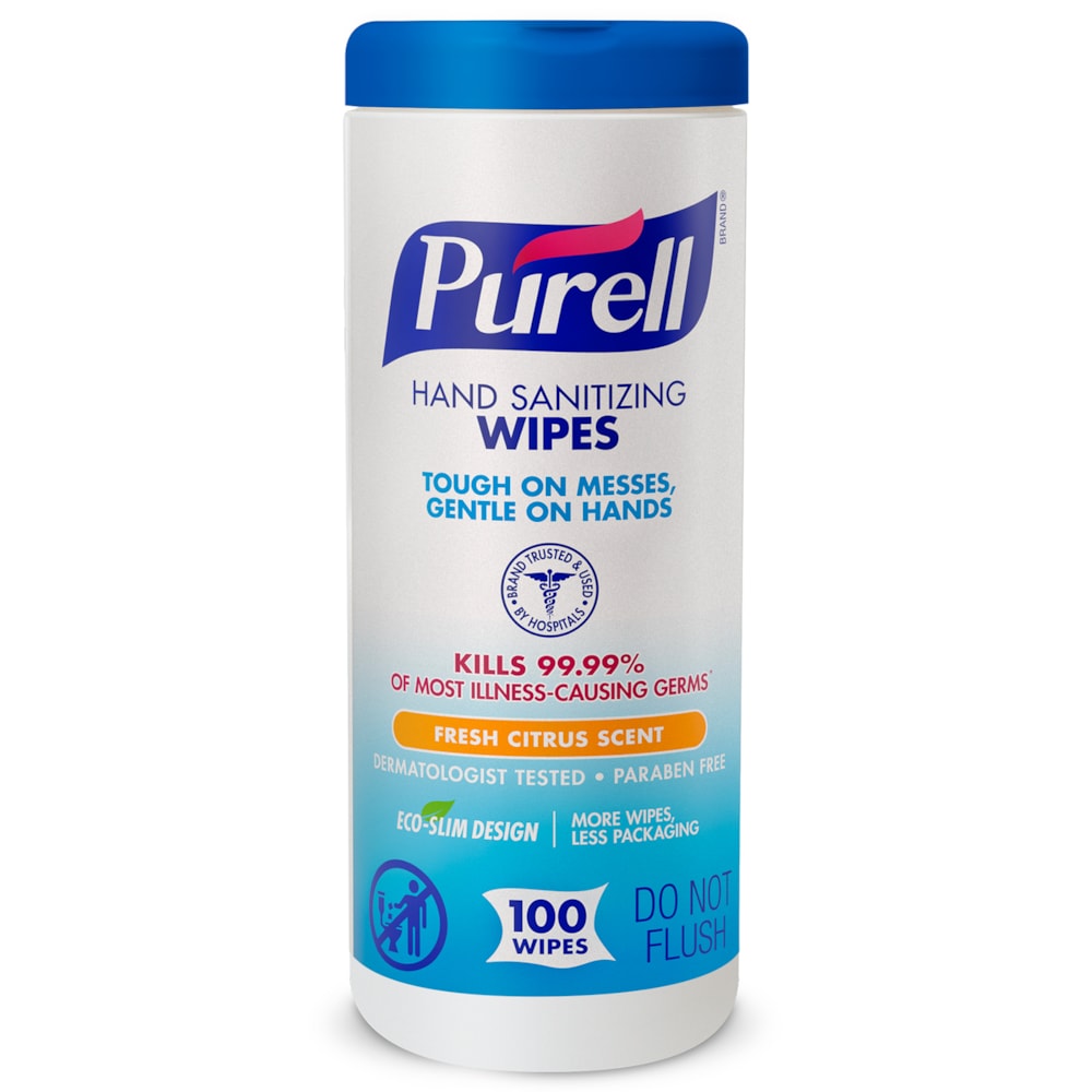 Advanced Instant Hand Sanitizer Wipes, 100/Canister