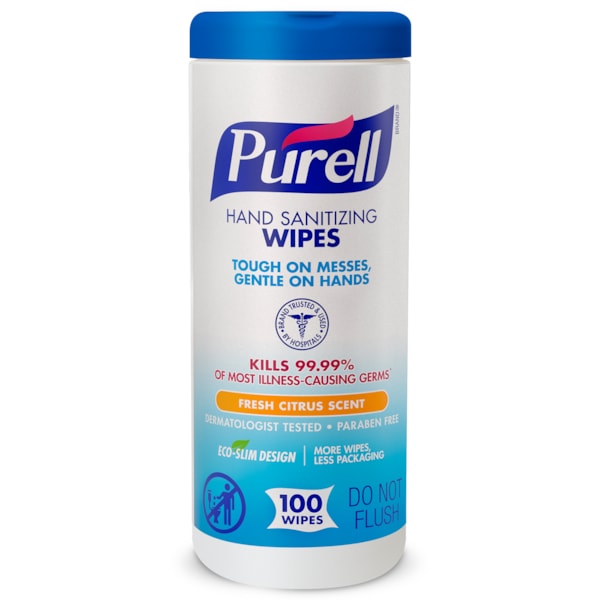 Advanced Instant Hand Sanitizer Wipes, 100/Canister