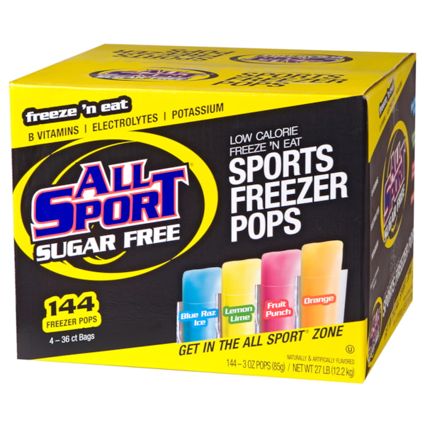Sugar-Free Freezer Pops Assorted Flavors, 144/Case