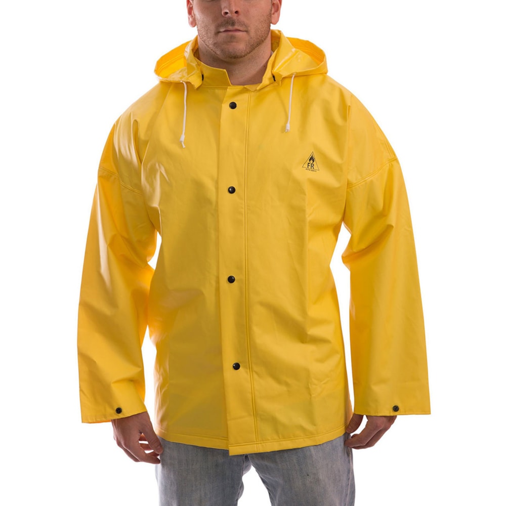 DuraScrim Self-Extinguishing PVC/Polyester Jacket with Attached Hood