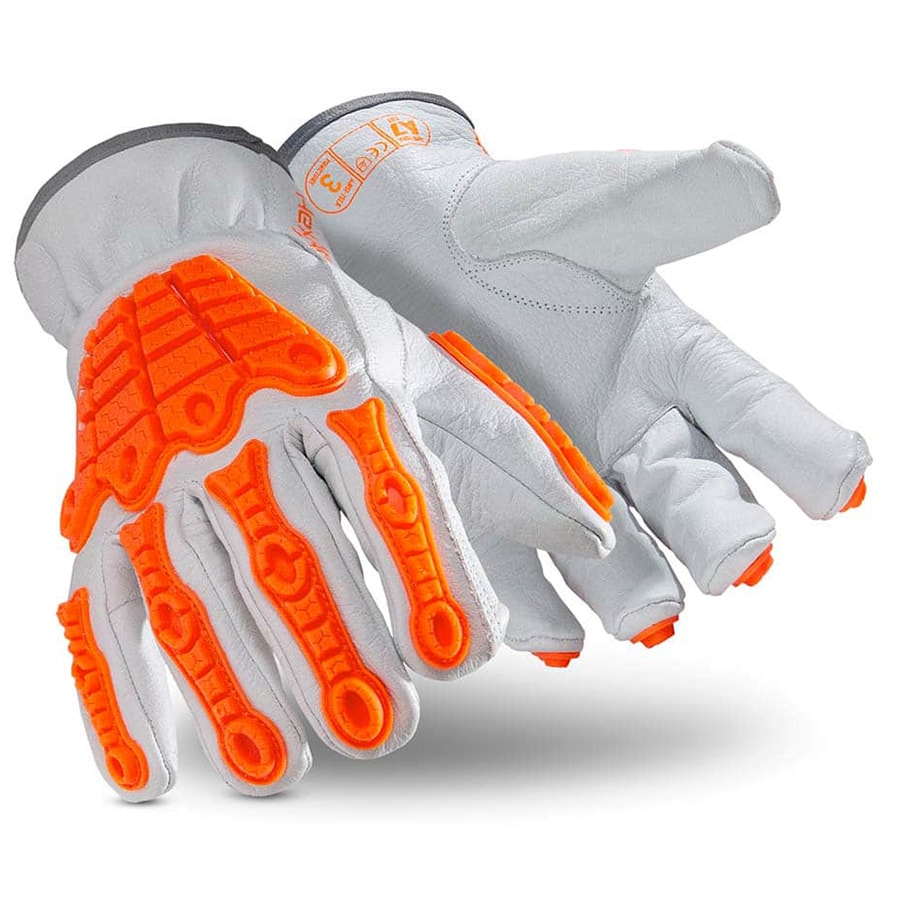 Chrome SLT® 4067 ANSI A7 Leather Glove with Impact Guards