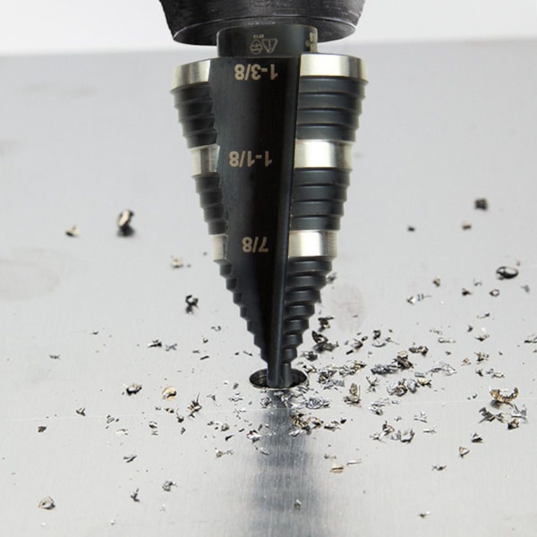 Step Drill Bit #15 Double Fluted 7/8 to 1-3/8-Inch