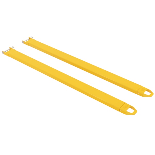 Steel Pin Style Fork Extensions 6 In. x 108 In. 4,000 Lb. Capacity Yellow