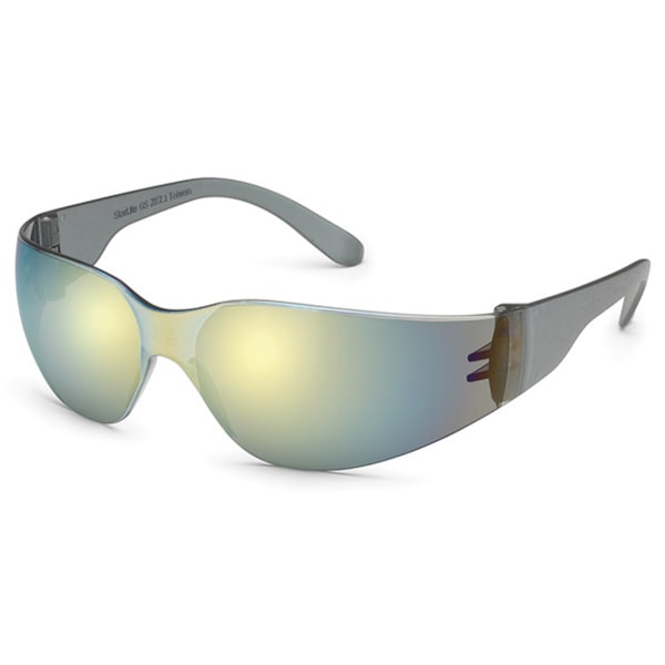 StarLite® Gold Mirror with Gray Temple Safety Glasses