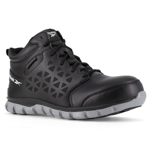 Men's Sublite Cushion Work Waterproof Composite Toe Electrical Hazard Black Athletic Hi Top
