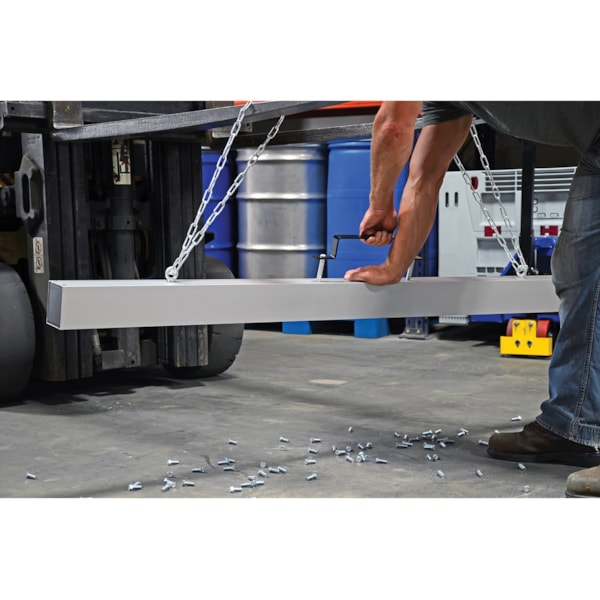 Heavy Duty Hanging Magnetic Sweepers 3 In. x 76 In. x 7 In. 75 Lb. Capacity Silver