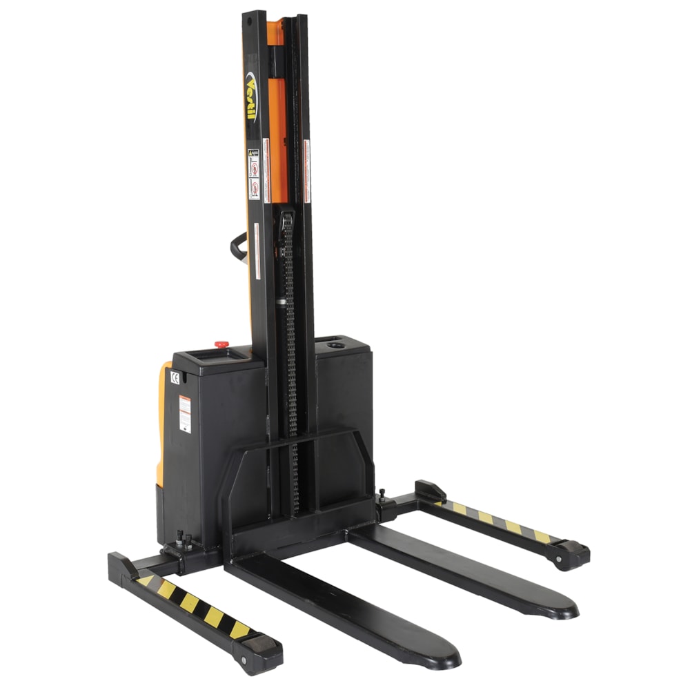 Steel Narrow Mast Stacker DC Powered 62 In. 