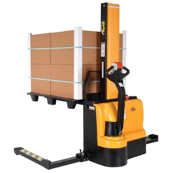 Steel Narrow Mast Stacker DC Powered 62 In. 
