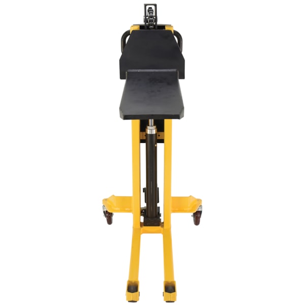 Steel Single Fork Skid Positioner Lifter 600 Lb. Capacity Yellow