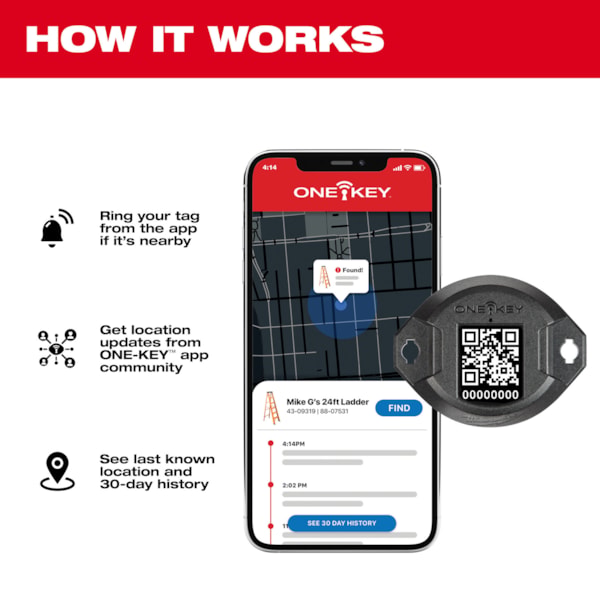 ONE-KEY™ Bluetooth Tracking Tag 10/Pack