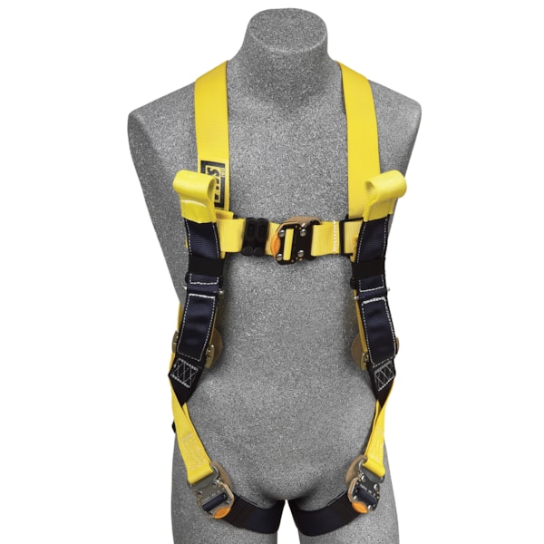 Delta™ II Arc flash harness, 7000 lb nylon web, vest style, back web loop, quick connect buckles, leather insulators, rescue loops
