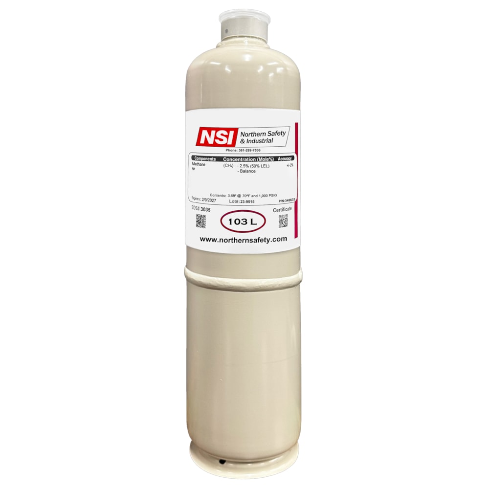 Calibration Gas - Methane 2.5% (50% LEL), Balance Air