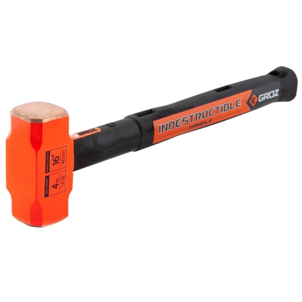 Indestructible  Handle Copper Head Club Hammer, 4 LB.