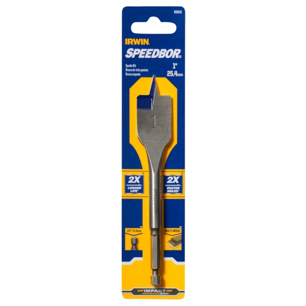 Irwin Speedbore Drill Bit, 1" Paddle Bit 