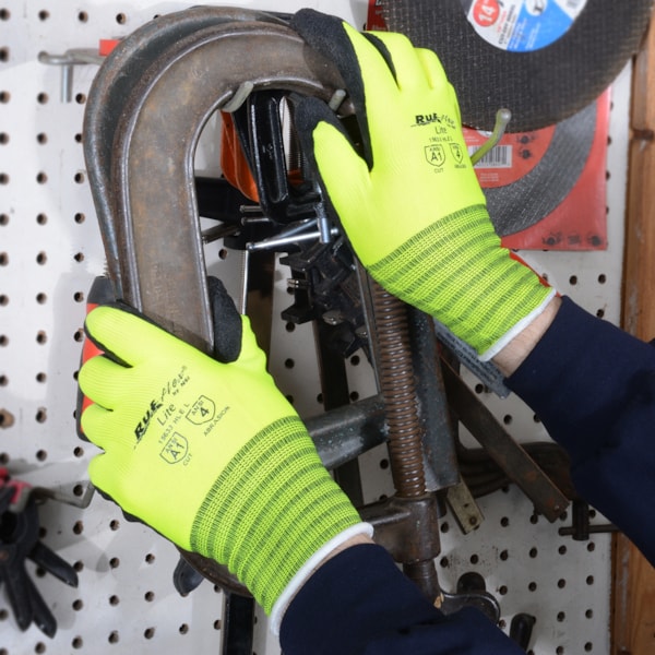 Hi-Vis Latex Palm Coated String Knit Gloves