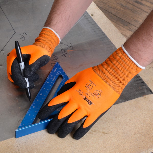 Hi-Vis Latex Palm Coated String Knit Gloves
