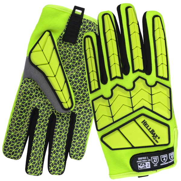 Hi-Vis TPR Impact Mechanic's A7 Cut Gloves