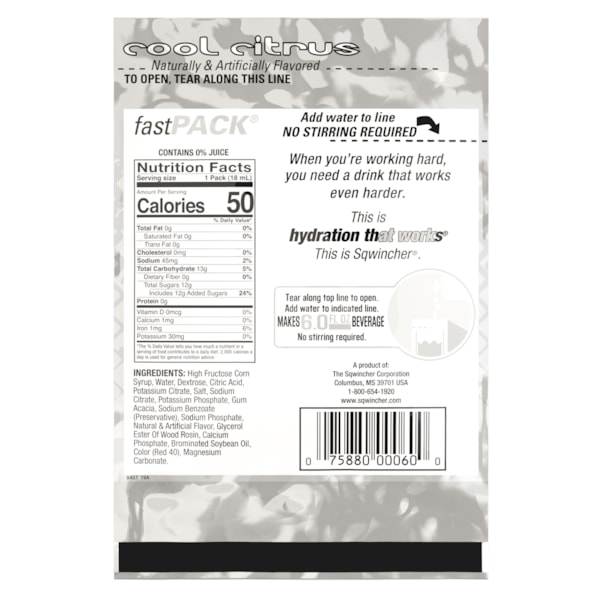 Fast Pack® Single Serve Instant Drink Mix, 50/Box