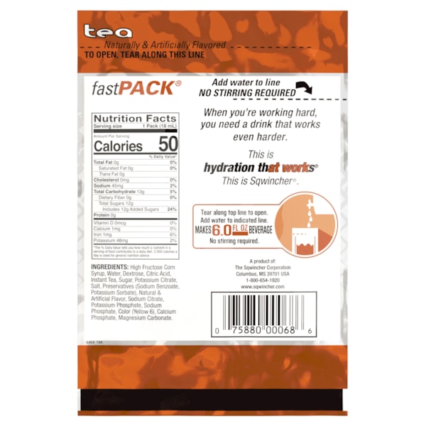 Fast Pack® Single Serve Instant Drink Mix, 50/Box