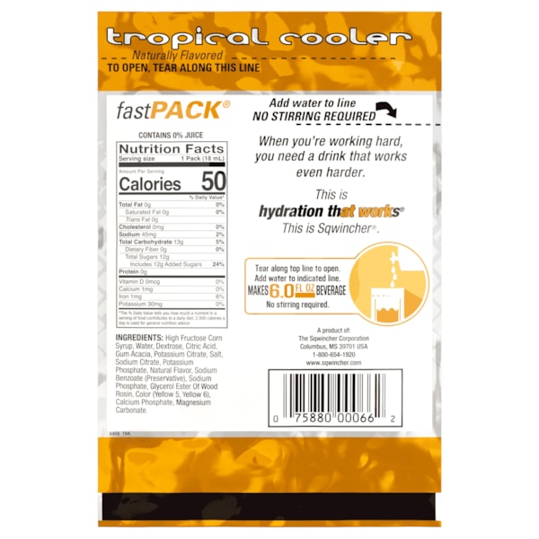 Fast Pack® Single Serve Instant Drink Mix, 50/Box