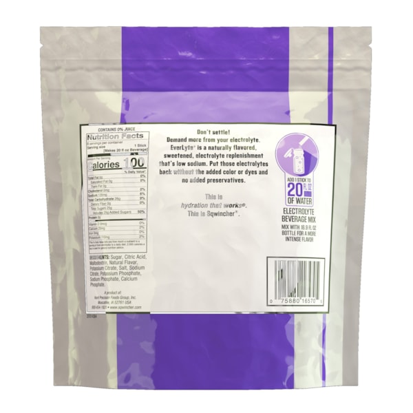 EverLyte 20oz Electrolyte Powder Sticks - 100 Count
