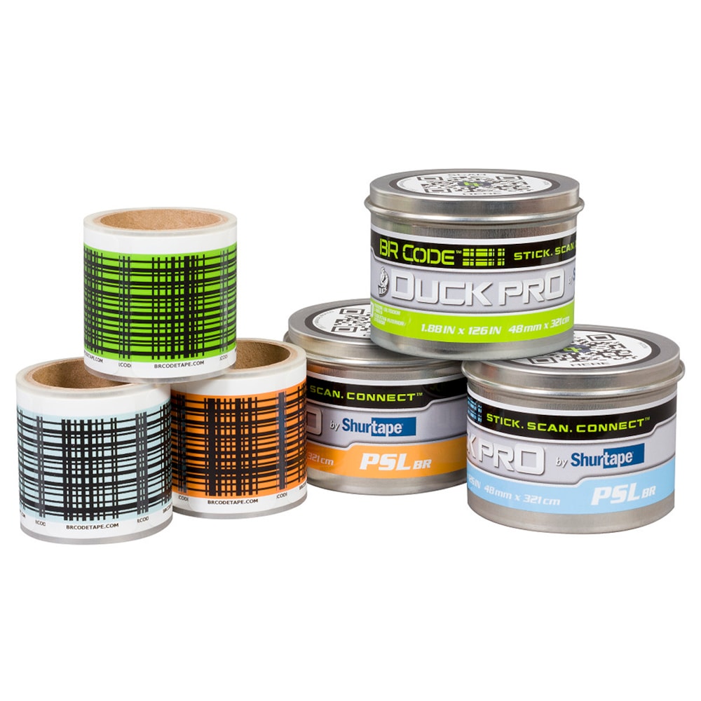 BR Code Permanent Scannable Label 1.88IN X 10.5FT Green