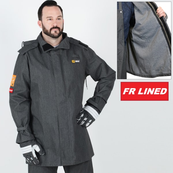 35" FR Lined Jacket with Snap Hood