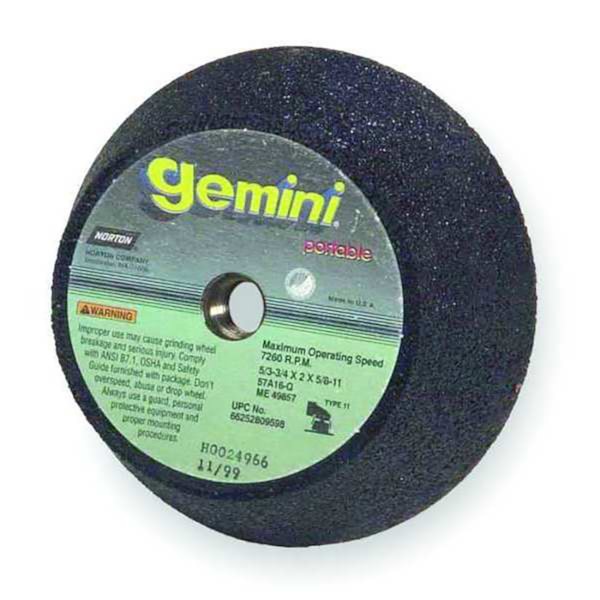 4" Dia x 2" Thick Gemini Flaring Cup Wheel with 5/8" Arbor 