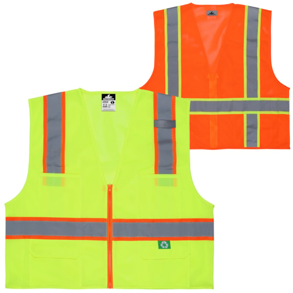 Surveyor's Two-tone Vest made with Recycled Material 