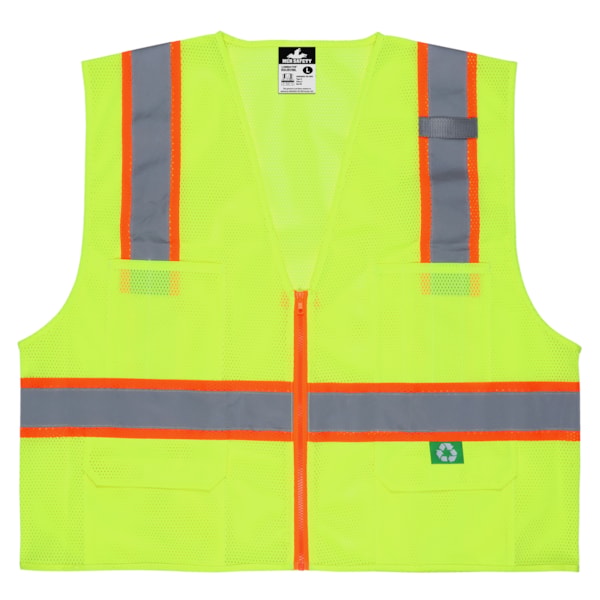 Surveyor's Two-tone Vest made with Recycled Material 