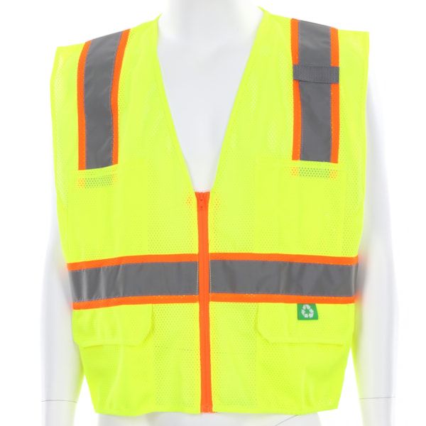 Surveyor's Two-tone Vest made with Recycled Material 
