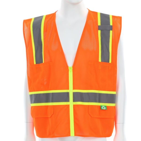 Surveyor's Two-tone Vest made with Recycled Material 