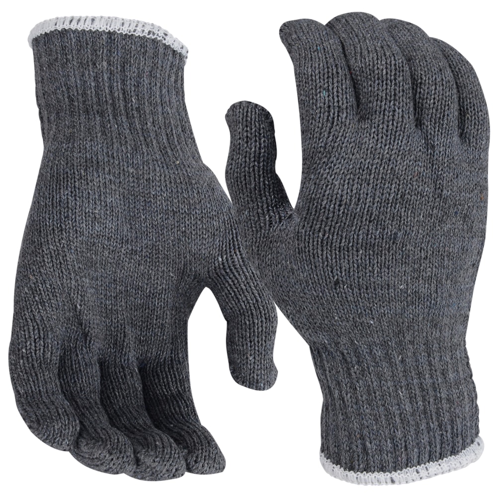 Heavyweight Cotton Poly Blend String Knit Work Gloves, 12 Pair