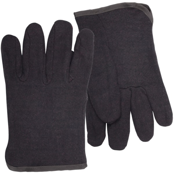 Insulated Red Lined Brown Jersey Cold Resistant Work Gloves