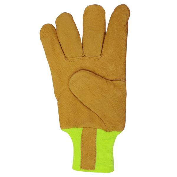 Hi-Vis Knitwrist Reflective & Insulated Pigskin Leather Work Gloves