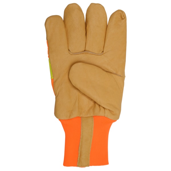 Hi-Vis Knitwrist Reflective & Insulated Pigskin Leather Work Gloves