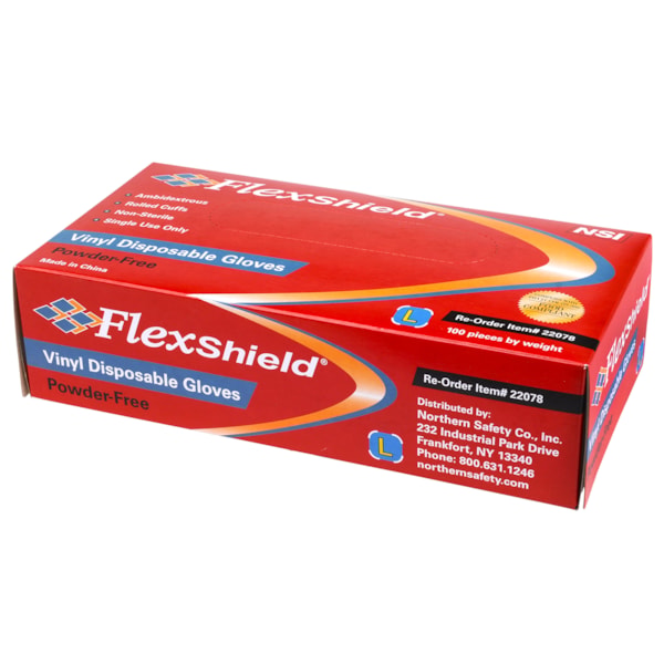 3.5 mil Industrial Grade Powder-Free 9.5" Vinyl Disposable Gloves, 100/Box