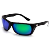 Vallejo Full-Frame Polarized Black Frame Green-Mirror Lens Safety Glasses thumbnail 1