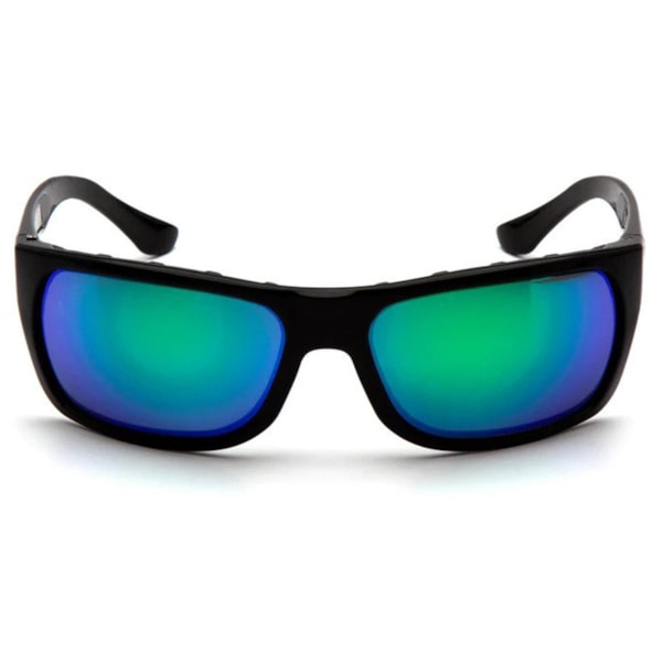 Vallejo Full-Frame Polarized Black Frame Green-Mirror Lens Safety Glasses