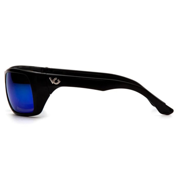 Vallejo Full-Frame Polarized Black Frame Green-Mirror Lens Safety Glasses