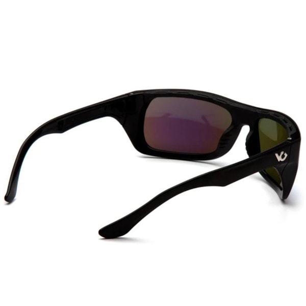 Vallejo Full-Frame Polarized Black Frame Green-Mirror Lens Safety Glasses