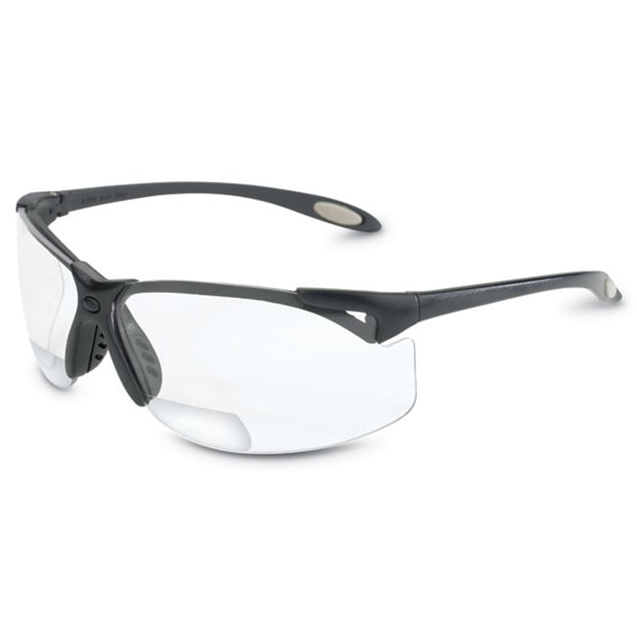 UVEX Readers 1.5 Black Safety Glasses With Clear Anti-Scratch/Hard Coat Lens