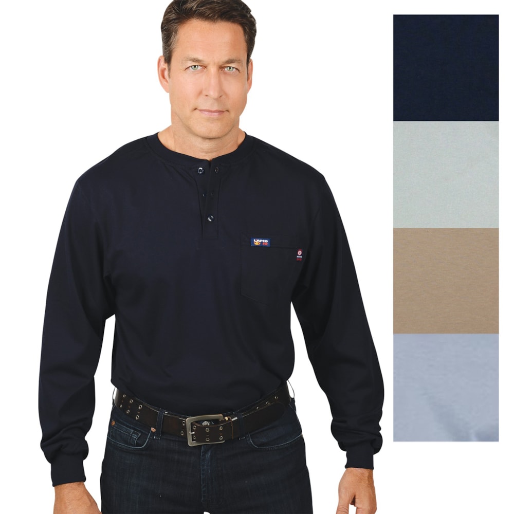 8.9 Cal Flame-Resistant Long Sleeve Henley FR Shirt