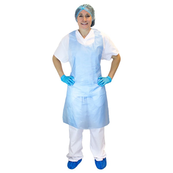 Boxed Blue Polyethylene Aprons 500/Case