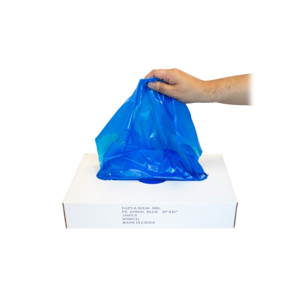 Boxed Blue Polyethylene Aprons 500/Case