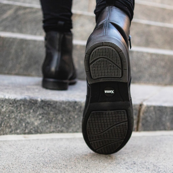Women's Omega EH Stylish Black Steel Toe Safety Boot