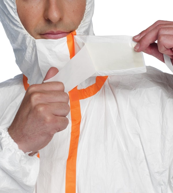 Tyvek® 800 J Type 3® Hood, Elastic Wrists & Ankles Limited Use Coveralls