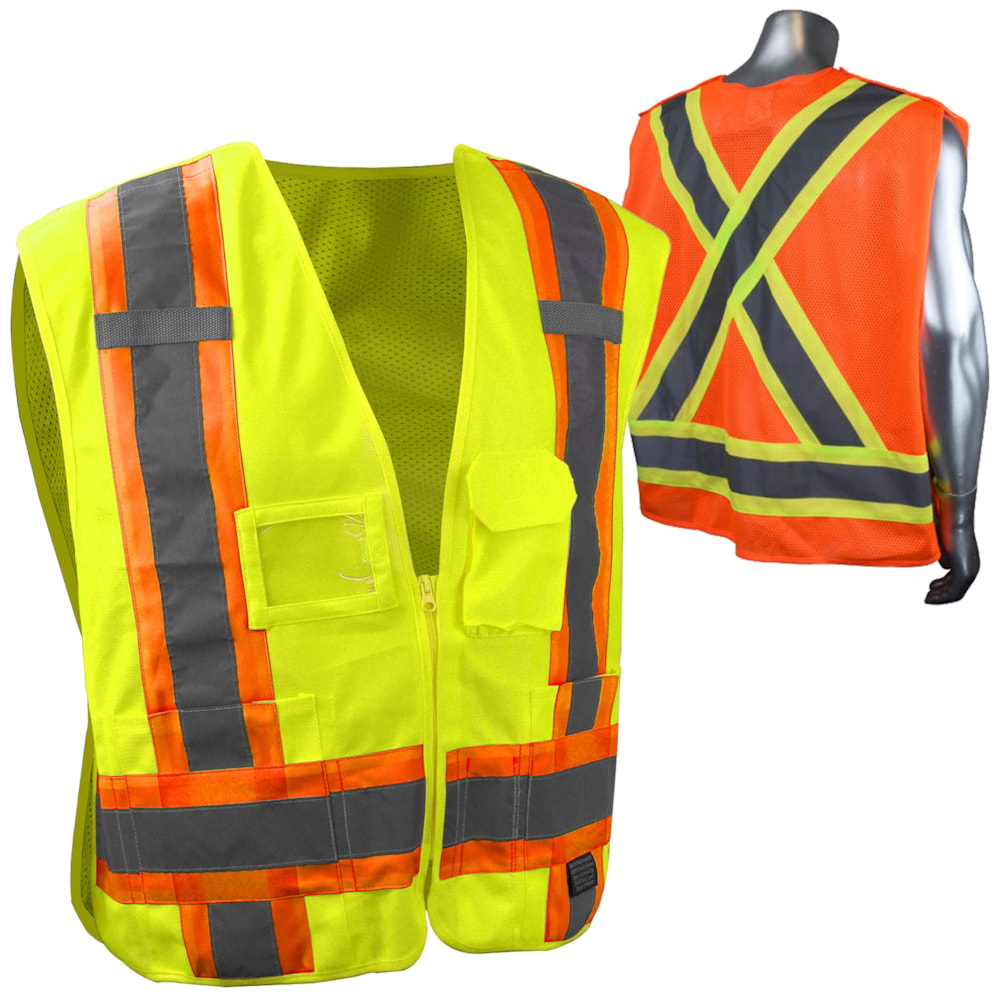  Heavy Duty 7-Pocket Tear Away Cruiser Vest X-Back